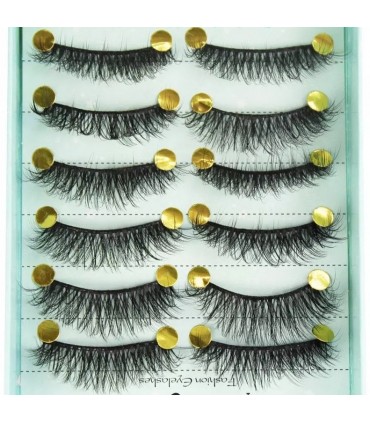 Faux cils naturel 3D - 10 paires