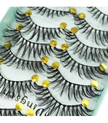 Faux cils naturel 3D - 10 paires