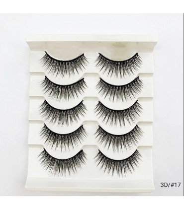 Faux cils en visons - 5 paires