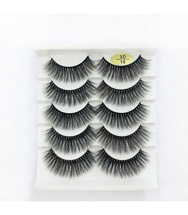 Faux cils en visons - 5 paires