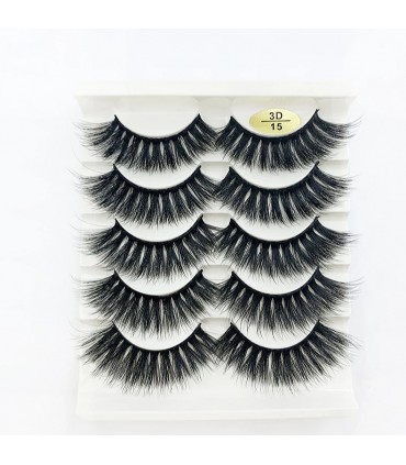 Faux cils en visons - 5 paires
