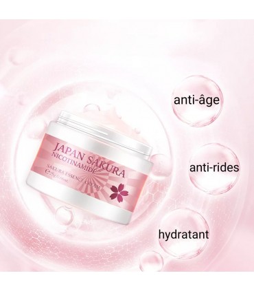 Crème Nicotinamide Sakura - Crème visage anti-rides nourrissant blanchissant (25g)