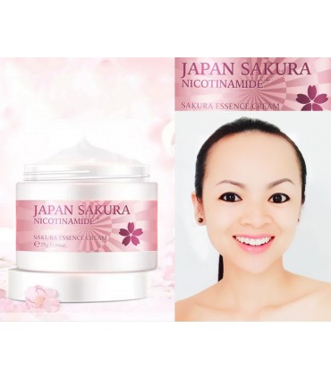 Crème Nicotinamide Sakura - Crème visage anti-rides nourrissant blanchissant (25g)