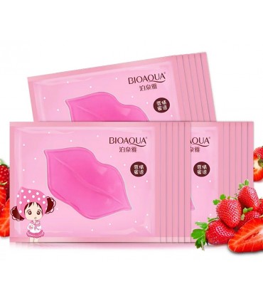 Masque lèvres Collagène au Fraises - Masque patch gel - Masque pour lèvres 8g
