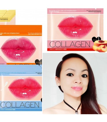 Masque lèvres Collagène au Pêche - Masque patch gel - Masque pour lèvres 8g