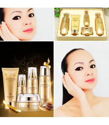 Coffret Bave d'Escargot - Grande coffret de beauté anti-âge anti-rides anti-vieillissement (5 pièces)