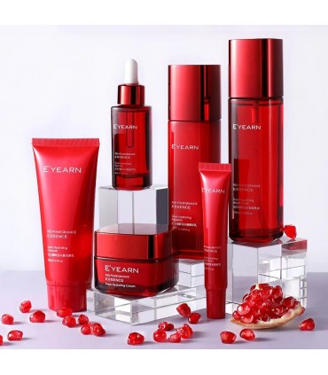 Coffret Grenade Rouge - Grande coffret de beauté anti-âge anti-rides anti-vieillissement (6 pièces)