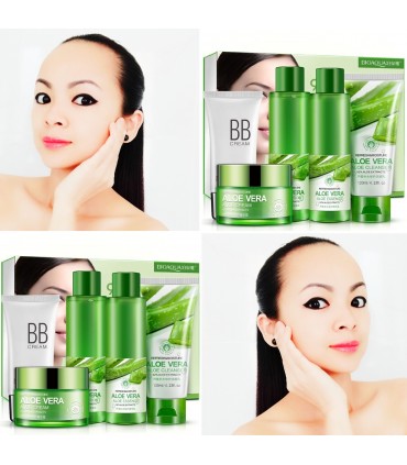 Coffret Aloe Véra - Grande coffret de beauté anti-âge anti-rides anti-vieillissement (5 pièces)