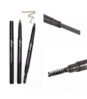 Stylo sourcils marron double tête automatique (7g)