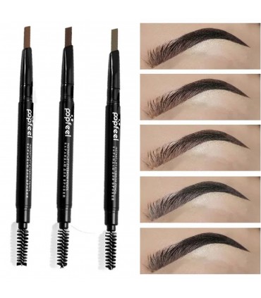 Stylo sourcils marron double tête automatique (7g)