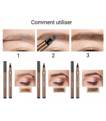 Stylo sourcils marron durable et imperméable (5g)