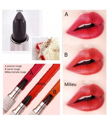 Rouge à lèvres AG&AG - Rouge à lèvres changement en 3 couleurs différentes (3,8g)