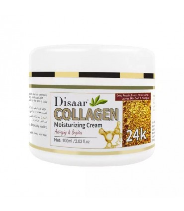 Crème Collagène & Or 24K - Crème visage anti-âge anti-rides rajeunissement (100g)