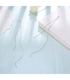 Boucle d'oreille à chaîne longue argenté 23cm (1 paire)