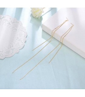 Boucle d'oreille à chaîne longue or 23cm (1 paire)