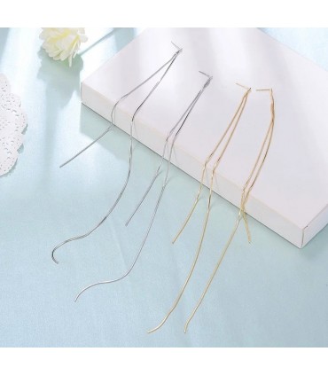 Boucle d'oreille à chaîne longue or 23cm (1 paire)