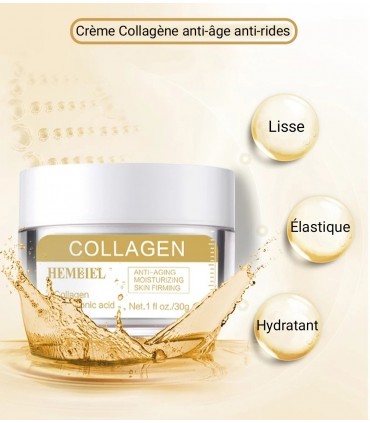 Crème Collagène - Crème visage anti-âge anti-rides anti-vieillissement (30g)