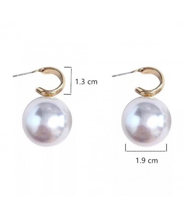 Boucles d'oreilles goutte d'eau en perles blanches 2cm (1 paire)