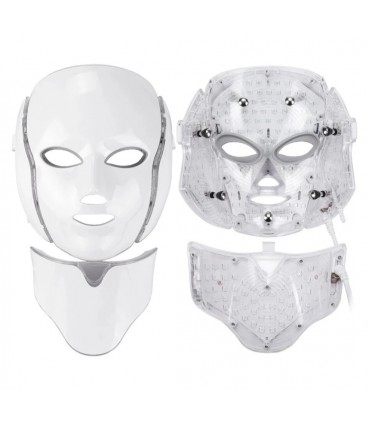 Masque Luminothérapie LED 3D en 7 couleurs de lumières soins du visage et le cou