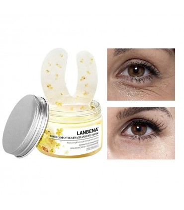 Masque yeux Or Osmanthus Fragrans - Masque patch yeux -Masque hydratant naturel - Masque en tissu ( 50 pièces )