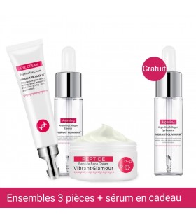 Routine soin visage Peptide Collagène - Ensemble soin visage anti-âge anti-rides anti-vieillissement (4 pièces)