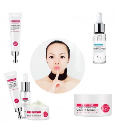 Routine soin visage Peptide Collagène - Ensemble soin visage éclaircissante anti-tâches anti-rides (4 pièces)