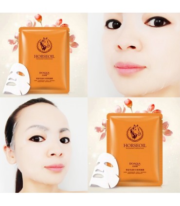 Masque Huile de Cheval - Masque hydratant naturel - Masque en tissu 30g