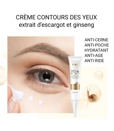 Crème contour yeux bave d'escargot et Ginseng - Crème pour les yeux Escargot Ginseng ( 30g )