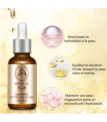 Sérum Huile de Cheval raffermissant hydratant éclaircissant - Sérum Visage (15ml)