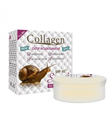 Crème Collagène SPF 45+ Bave d'Escargots éclaircissant blanchiment hydratant - Crème visage ( 30ml )