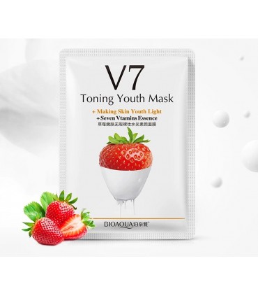 Masque Fraise - Masque hydratant naturel - Masque en tissu 30g