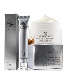 Routine soins visage Peptide Escargot  - Ensemble soin visage anti-âge anti-rides anti-acné (2 pièces)