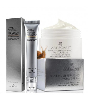 Routine soins visage Peptide Escargot  - Ensemble soin visage anti-âge anti-rides anti-acné (2 pièces)