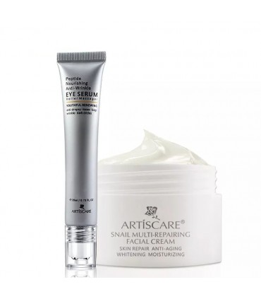 Routine soins visage Peptide Escargot  - Ensemble soin visage anti-âge anti-rides anti-acné (2 pièces)