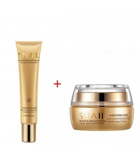 Routine soins visage Bave Escargot  - Ensemble soin visage éclaircissant raffermissant hydratant (2 pièces)