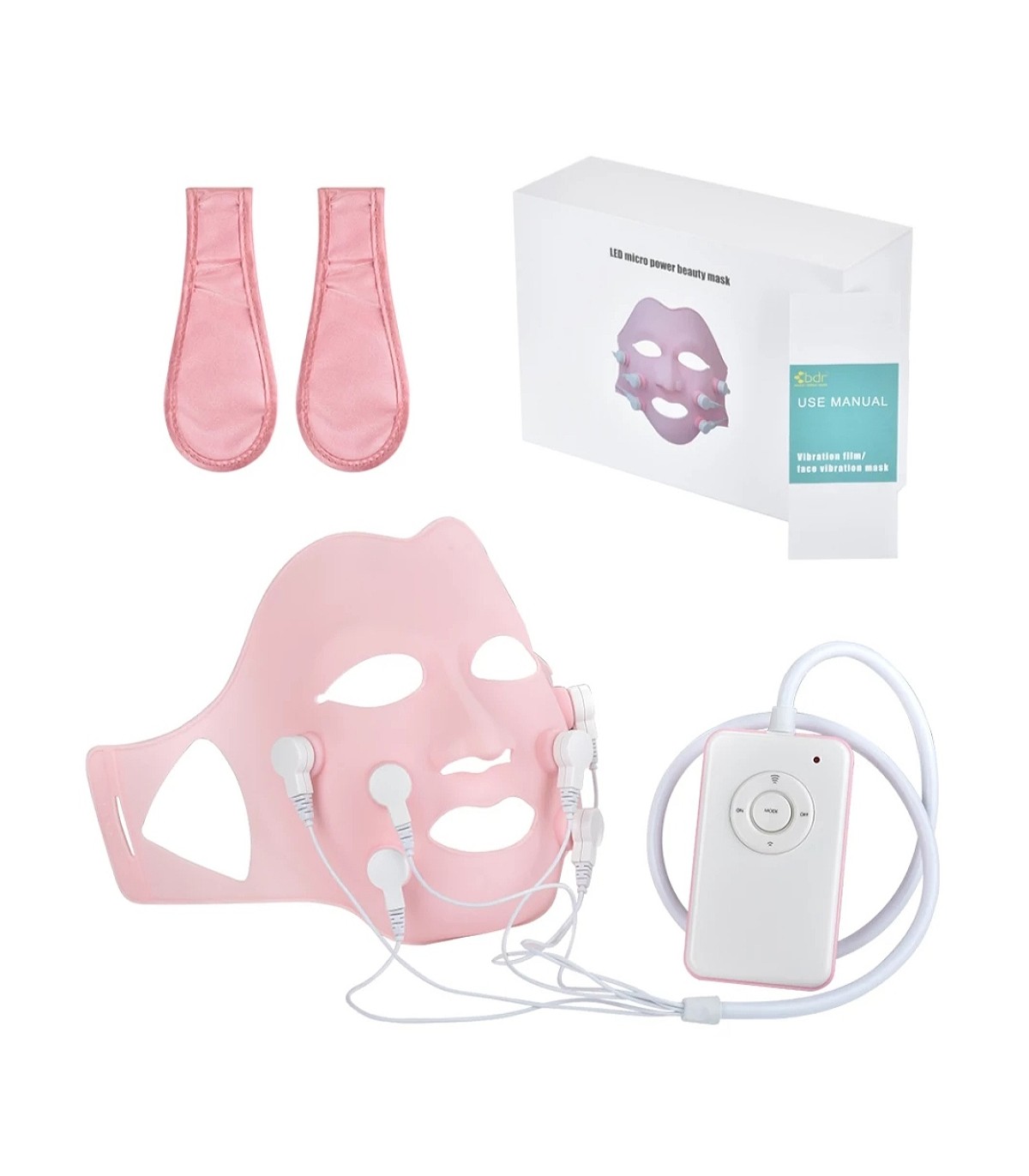 Masque silicone massage vibration 3D , masque massant du visage mince et V  line, masque masseur silicone 3D massage du visage