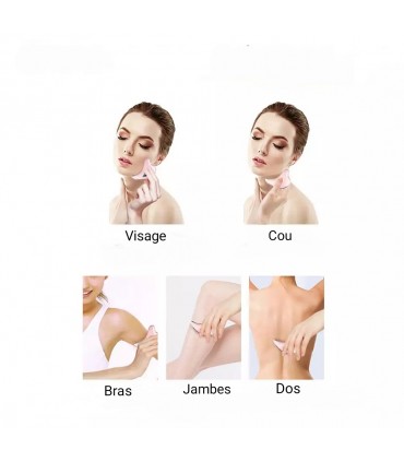 Appareil anti-rides LED 3D en 2 couleurs de lumières massages pour le visage et le cou