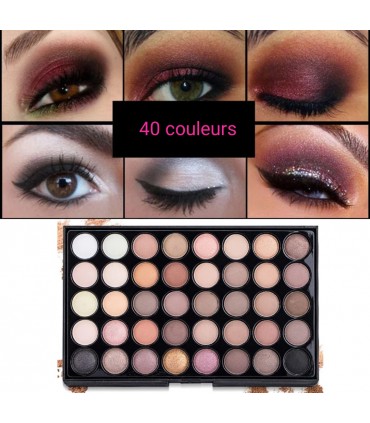 Palette d'ombres à paupières de 40 couleurs