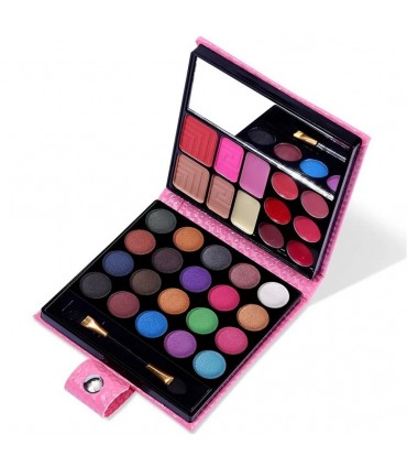 Palette d'ombres à paupières et lèvres de 32 couleurs abec miroir