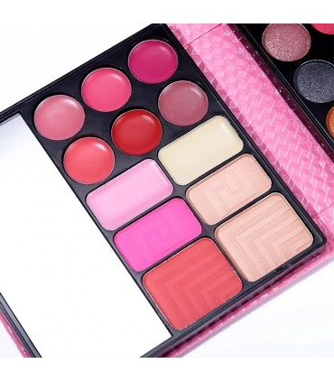 Palette d'ombres à paupières et lèvres de 32 couleurs abec miroir