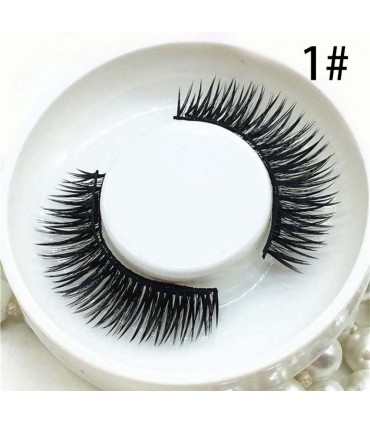 Faux cils magnétiques 3D réutilisable 1 paire ( 4 pièces )