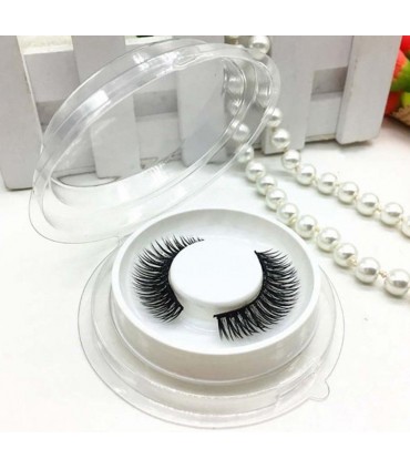 Faux cils magnétiques 3D réutilisable 1 paire ( 4 pièces )