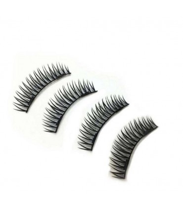 Faux cils magnétiques 3D réutilisable 1 paire ( 4 pièces )