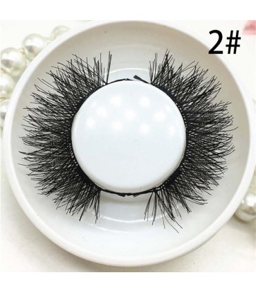 Faux cils magnétiques 3D réutilisable 1 paire ( 4 pièces )