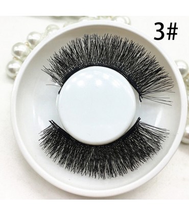 Faux cils magnétiques 3D réutilisable 1 paire ( 4 pièces )