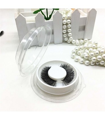 Faux cils magnétiques 3D réutilisable 1 paire ( 4 pièces )