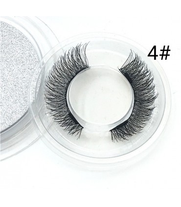 Faux cils magnétiques 3D réutilisable 1 paire ( 4 pièces )
