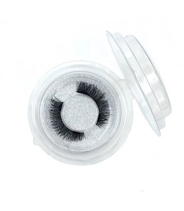 Faux cils magnétiques 3D réutilisable 1 paire ( 4 pièces )