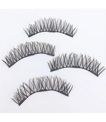 Faux cils magnétiques 3D réutilisable 1 paire ( 4 pièces )