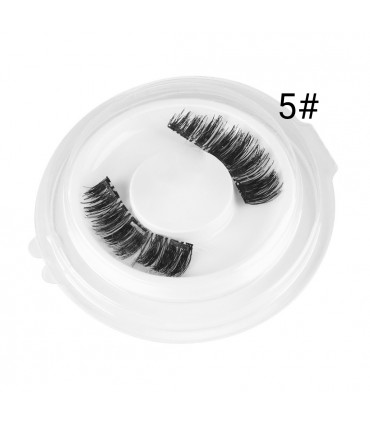 Faux cils magnétiques 3D réutilisable 1 paire ( 4 pièces )
